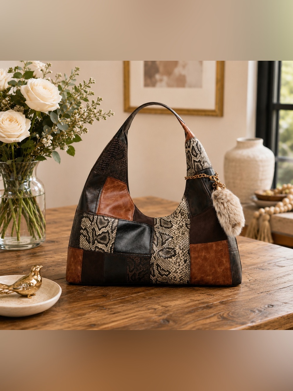 Steve Madden New! Auraa Slouchy Magnetic Large Shoulder Handbag